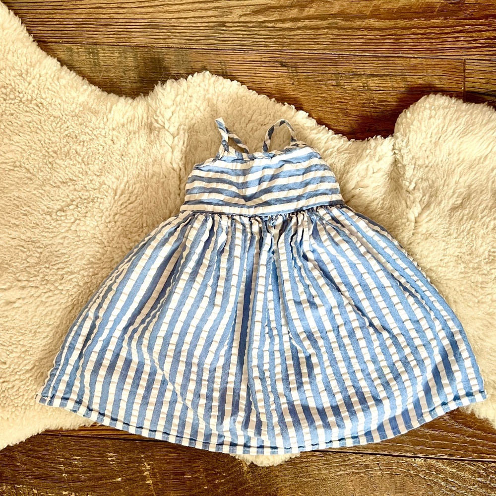 Baby Gap blue & white stripe sundress